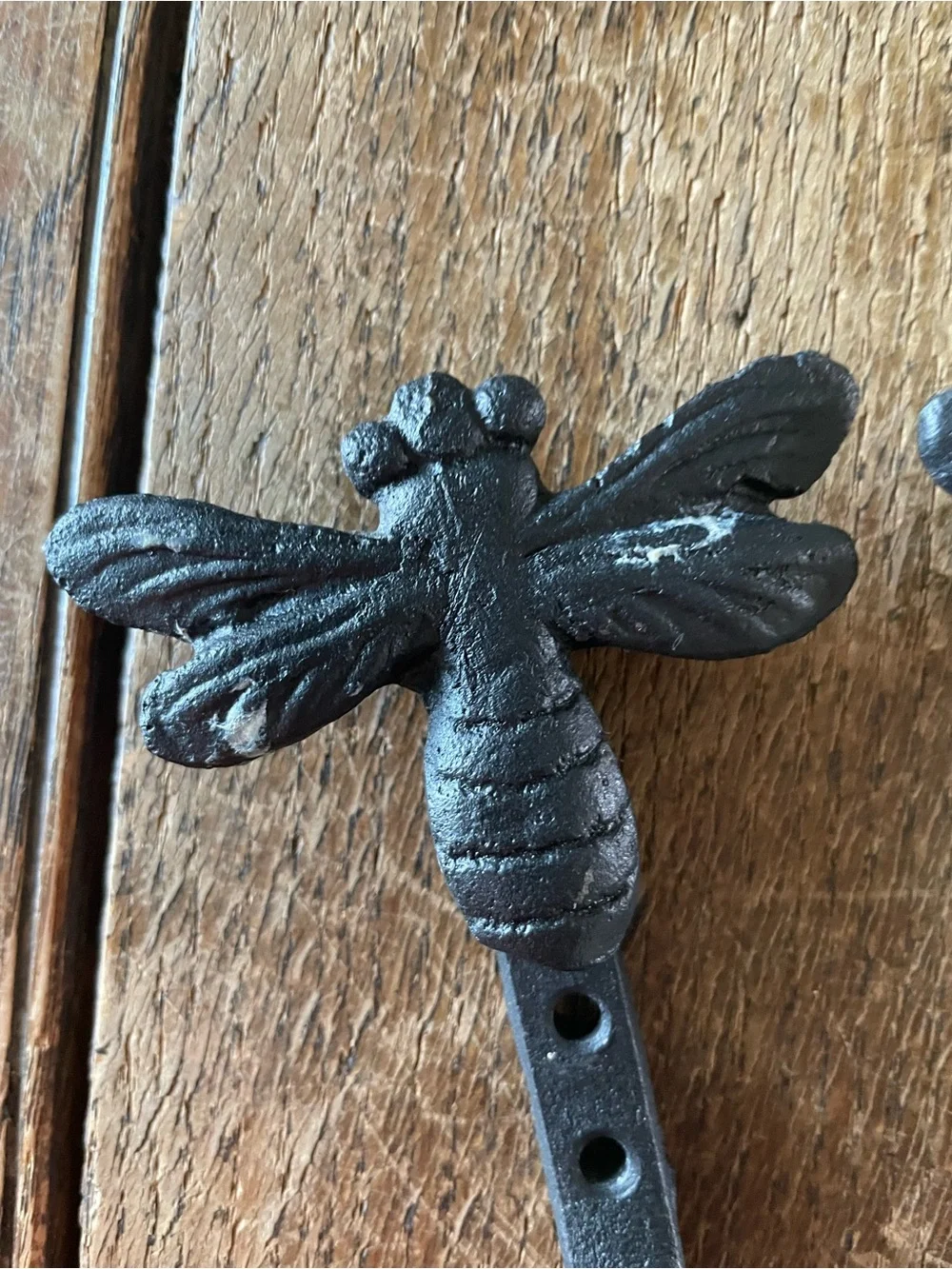 Decorative Bee Wall Hooks - Black (3)